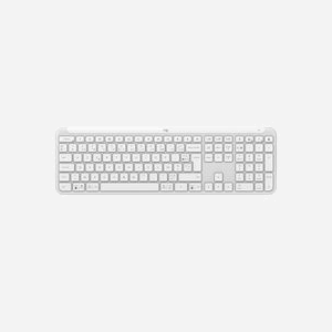 Logitech Signature Slim K950 Blanc - Clavier AZERTY 100% Sans Fil RF + Bluetooth 5.1 - Interrupteur Ciseaux - Autonomie 36 Mois - Compatible Windows/macOS/Linux/Android/iOS