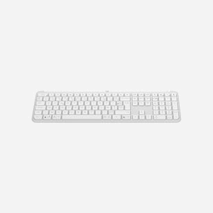 Logitech Signature Slim K950 Blanc - Clavier AZERTY 100% Sans Fil RF + Bluetooth 5.1 - Interrupteur Ciseaux - Autonomie 36 Mois - Compatible Windows/macOS/Linux/Android/iOS - Miniature 5