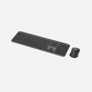 Logitech Signature Slim Combo MK950 Graphite - Clavier QWERTZ Sans Fil RF/Bluetooth, Touches Ciseaux, Souris 4000 DPI, Compatible Windows/macOS/Linux/Android/iOS - Miniature 2