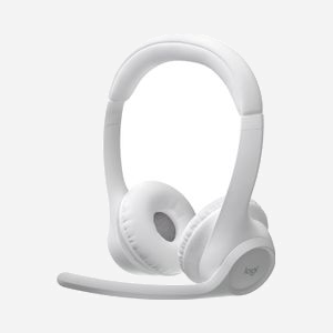 Logitech Zone 300 Casque Sans Fil Bluetooth 5.3, Portée 30m, Double Micro Anti-bruit, Autonomie 20h, Blanc Cassé, Compatible Windows/macOS/Android/iOS - Miniature 1