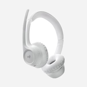 Logitech Zone 300 Casque Sans Fil Bluetooth 5.3, Portée 30m, Double Micro Anti-bruit, Autonomie 20h, Blanc Cassé, Compatible Windows/macOS/Android/iOS - Miniature 4