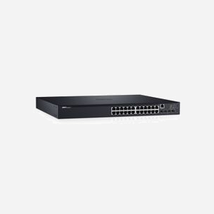 DELL Switch N1524P Gigabit Ethernet L3 Géré - 24x 10/100/1000 PoE+ - 4x SFP+ 10GbE - Capacité 128 Gbit/s - VLAN - Montage 1U - Noir