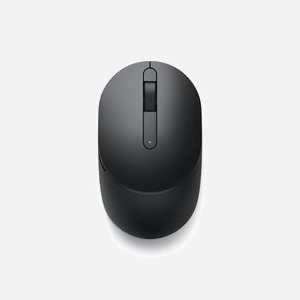 DELL Souris Mobile MS3320W-BLK, Optique 1600 DPI, RF sans fil 2.4 GHz + Bluetooth 5.0, 3 boutons, Ambidextre, Pile AA, Windows/Linux/Android/ChromeOS - Miniature 1