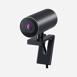 DELL Webcam UltraSharp WB7022-DEMEA 4K, Capteur CMOS 8.3MP, Zoom Numérique 5x, USB, Aluminium Noir, 3840x2160 60 ips