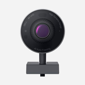 DELL Webcam UltraSharp WB7022-DEMEA 4K, Capteur CMOS 8.3MP, Zoom Numérique 5x, USB, Aluminium Noir, 3840x2160 60 ips - Miniature 3
