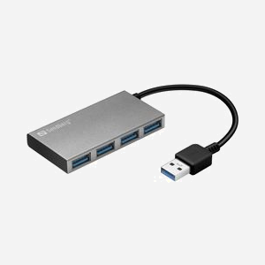Sandberg Hub USB 3.0 Pocket 4 Ports Type-A, USB 3.2 Gen 1, Boîtier Aluminium Blanc, Taux de Transfert 5 Gbit/s, Compatible Windows/macOS - Miniature 1