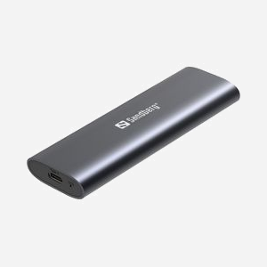 Sandberg 136-39 Boîtier Externe USB 3.2 Gen 2 pour SSD M.2 NVMe/SATA, USB-C, Jusqu'à 10Gbps, Compatible Windows/macOS, Noir, 2To Max.