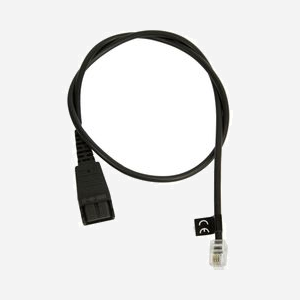 Jabra 8800-00-37 Câble adaptateur QD vers RJ-11, Longueur 0.5m, Noir, Pour casque/oreillette Jabra, 1 pièce, Dimensions colis 50x50x100mm