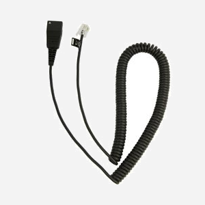 Câble Jabra 8800-01-37 Noir Spiralé 0.5m/2m QD vers RJ10, Compatibilité Cisco 79xx / PLX A22 / Lucent Callmaster V, VI.