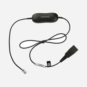 Câble Adaptateur Jabra GN1200 Universel QD vers RJ-10, 0.8m, STD, Noir, avec 8 Niveaux de Volume Microphone, Bluetooth, Ref: 88001-99 - Miniature 1