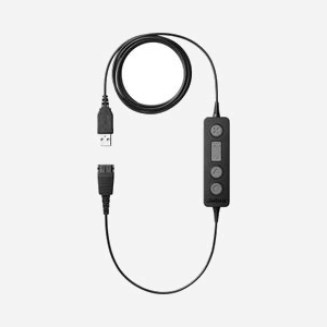 Adaptateur USB Jabra Link 260 pour Casque QD avec DSP, Bluetooth, Compatible Windows & macOS, Noir, Réf. 260-09