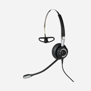 Jabra Biz 2400 II Mono QD : Casque filaire bureau/centre d'appels, supra-aural, microphone boom antibruit, PeakStop, connecteur QD, 54g - Miniature 1