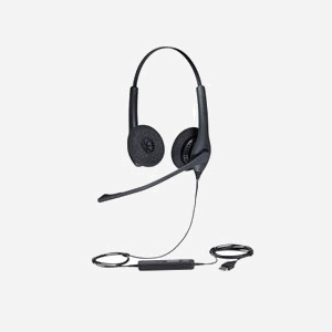 Jabra BIZ 1500 Duo : Casque filaire USB Type-A & Bluetooth, arceau supra-aural noir, micro unidirectionnel antibruit, 20-6800Hz, câble 2.3m