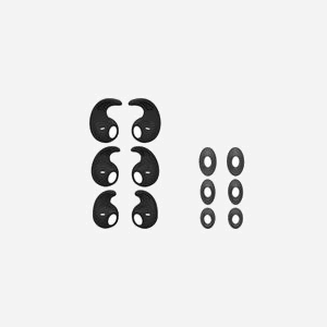 Jabra Evolve 65e Kit d'Accessoires Oreillettes/EarWings (S/M/L) - Noir - Compatibilité Bluetooth - Matériau Gel - Réf: 14101-76