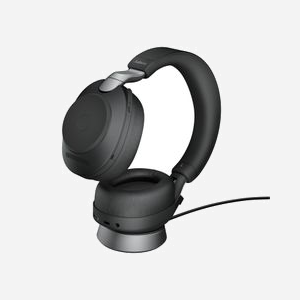 Jabra 28599-989-989 Casque Arceau Binaural Bluetooth 5.0 & USB-A, Portée 30m, Autonomie 32h, Réduction de Bruit Active, Noir, 286g - Miniature 2