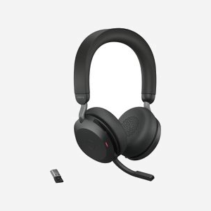 Jabra Evolve2 75 Casque sans fil Bluetooth 5.2 Binaural Noir : Portée 30m, Autonomie 33h (ANC), 8 microphones, Réduction de bruit active, USB-A - Miniature 3