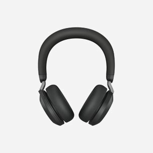 Jabra Evolve2 75 - Casque Binaural Arceau Bluetooth 5.2, Filaire/Sans Fil, Portée 30m, ANC, 8 Microphones, Autonomie 36h, Socle, Noir
