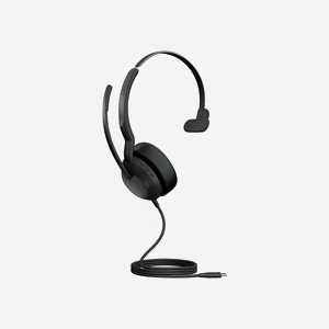 Jabra 25089-889-899 Casque filaire monaural USB-C pour Bureau/Centre d'appels, réponse 20-20000Hz, micro boom réduction de bruit active, câble 1.7m, 99g - Miniature 2