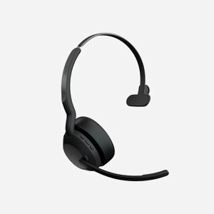 Jabra 25599-889-989 Casque Arceau Mono Bluetooth 5.2 Portée 30m Noir - Micro Anti-bruit, UC, Autonomie 18h, Base de Charge USB-C - Miniature 2
