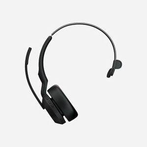 Jabra 25599-889-989 Casque Arceau Mono Bluetooth 5.2 Portée 30m Noir - Micro Anti-bruit, UC, Autonomie 18h, Base de Charge USB-C - Miniature 3