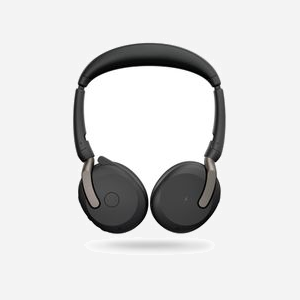 Jabra Evolve2 65 Flex Noir : Casque Arceau Binaural Bluetooth 5.2 & Filaire USB-C, ANC Hybride, Portée 30m, Autonomie 32h, Pliable, Microphone Boom MEMS - Miniature 3