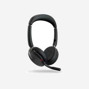 Jabra Evolve2 65 Flex - Casque Binaural Arceau Bluetooth 5.2 & Filaire USB-C, ANC Hybride, 6 Micros, Portée 30m, Autonomie 32h, Noir, Ref: 26699-999-999