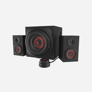 GENESIS Helium 610BT - Système audio 2.1 60W RMS, Bluetooth 4.2, satellites 2-voies 30W RMS (40-20000Hz), caisson de basse actif 30W, télécommande filaire - Miniature 1