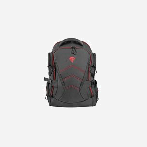 GENESIS Pallad 550 Sac à dos 17.3" Polyester Noir/Rouge, 2 compartiments, poche tablette/clavier/écouteurs, résistant eau/chocs/rayures, 510x345x200mm