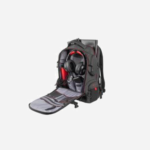 GENESIS Pallad 550 Sac à dos 17.3" Polyester Noir/Rouge, 2 compartiments, poche tablette/clavier/écouteurs, résistant eau/chocs/rayures, 510x345x200mm - Miniature 2