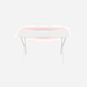 GENESIS Holm 320 RGB Blanc - Bureau Gaming 1200x600x750mm MDF, Cadre Métal Blanc, Hub USB 3.2 Gen 1, Chargeur Sans Fil 10W, Rétroéclairage LED - Miniature 3