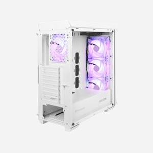 GENESIS Irid 505 ARGB Midi Tower Blanc - Boîtier PC ATX/micro ATX/Mini-ITX, 3x120mm avant, 1x120mm arrière, USB 3.2 Gen 1, Acier/ABS/Verre trempé - Miniature 3