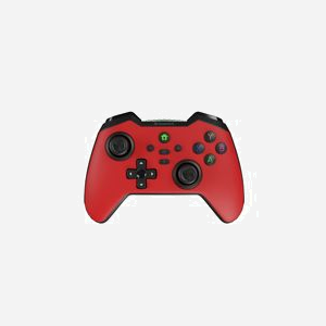 GENESIS Mangan 400 Rouge - Manette de jeu sans fil Bluetooth/USB Type-C pour Android, macOS, iOS, Nintendo Switch, PC - Batterie 1000mAh, 19 boutons programmables - Miniature 1