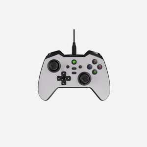 GENESIS Mangan 300 Blanc - Manette de Jeu USB Analogique/Numérique - Android, Nintendo Switch, PC - USB Type-C - 19 Boutons Programmables - Rétroéclairage LED