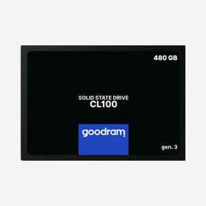 Goodram SSD CL100 gen.3 480Go 2.5" SATA III 6Gbit/s 3D NAND, Lecture 540Mo/s, Ecriture 460Mo/s, TBW 350, dimensions 100x69.8x7mm, 0-70°C - Miniature 1