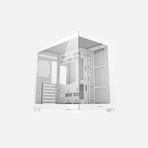 DeepCool CG530 WH : Boîtier PC Midi Tower Blanc, Acrylonitrile-Butadiène-Styrène (ABS), SPCC, Verre trempé, ATX/micro ATX/ITX, 2x3.5", 3x2.5", Vent. 120/140mm, USB 3.2 Gen 1 - Miniature 1