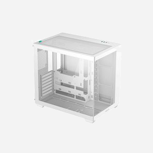 DeepCool CG530 WH : Boîtier PC Midi Tower Blanc, Acrylonitrile-Butadiène-Styrène (ABS), SPCC, Verre trempé, ATX/micro ATX/ITX, 2x3.5", 3x2.5", Vent. 120/140mm, USB 3.2 Gen 1 - Miniature 2