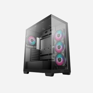 DeepCool CG580 4F Midi Tower Noir - Boîtier PC ATX/mATX/ITX, 4 ventilateurs 120mm, Baies 2.5/3.5", USB 3.2 Gen 1/Gen 2, Vitre en verre trempé - Miniature 1