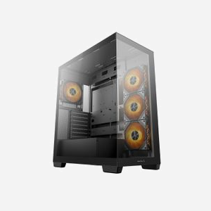 DeepCool CG580 4F Midi Tower Noir - Boîtier PC ATX/mATX/ITX, 4 ventilateurs 120mm, Baies 2.5/3.5", USB 3.2 Gen 1/Gen 2, Vitre en verre trempé - Miniature 2
