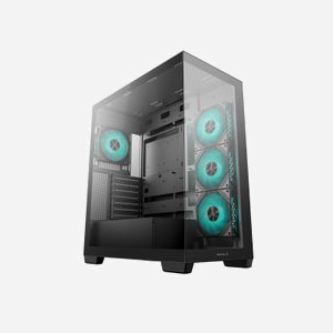DeepCool CG580 4F Midi Tower Noir - Boîtier PC ATX/mATX/ITX, 4 ventilateurs 120mm, Baies 2.5/3.5", USB 3.2 Gen 1/Gen 2, Vitre en verre trempé - Miniature 3