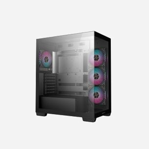 DeepCool CG580 4F Midi Tower Noir - Boîtier PC ATX/mATX/ITX, 4 ventilateurs 120mm, Baies 2.5/3.5", USB 3.2 Gen 1/Gen 2, Vitre en verre trempé - Miniature 4