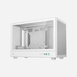 DeepCool CH260 Micro Tower Blanc - Boîtier PC Micro ATX / Mini-ITX, 1x3.5", 1x2.5", 4 slots, Ventirad 174mm, GPU 413mm, USB 3.2 Gen 1, USB Type-C, SPCC/ABS/Verre Trempé - Miniature 2