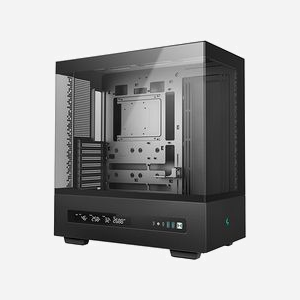 DeepCool CH690 Tower Noir : Boîtier PC ATX/Micro-ATX/Mini-ITX, écran LCD, 1x3.5", 3x2.5", USB 3.2 Gen1/Gen2, ventilation 120/130mm, R-CH690-BKNNA0D-G-1 - Miniature 2