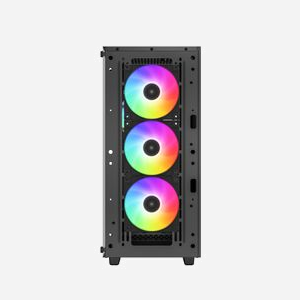 DeepCool CC560 ARGB V2 Midi Tower Noir - Boîtier PC ATX/micro ATX/Mini-ITX, 4 ventilateurs (3x120mm avant ARGB, 1x120mm arrière), USB 3.2 Gen 1 - Miniature 4