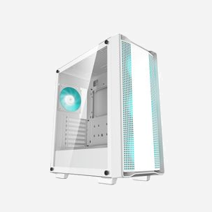 DeepCool CC560 WH V2 - Boîtier PC Midi Tower Blanc, ATX/Micro-ATX/Mini-ITX, 4 ventilateurs 120mm inclus (3 avant, 1 arrière), USB 3.2 Gen 1, compatible radiateurs 360/280/240/140/120mm, Verre Trempé - Miniature 1