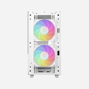 DeepCool CH360 WH Micro Tower Blanc : micro ATX/Mini-ITX, 2x140mm avant, 1x120mm arrière, USB 3.2 Gen 1, USB Type-C, verre trempé, sans alimentation ATX - Miniature 4