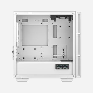 DeepCool CH360 WH Micro Tower Blanc : micro ATX/Mini-ITX, 2x140mm avant, 1x120mm arrière, USB 3.2 Gen 1, USB Type-C, verre trempé, sans alimentation ATX - Miniature 5