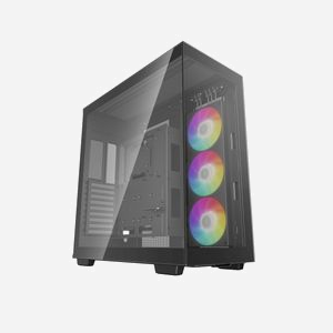 DeepCool CH780 Tower Noir - Boîtier PC Moyen Tour ATX/EATX, 1x420mm Latéral, USB 3.2 Gen 1/2, Baies 2.5/3.5", Ventilé, Verre Trempé