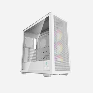 DeepCool Morpheus WH - Boîtier PC Tower Blanc, ATX/Micro-ATX/Mini-ITX/E-ATX, Vent. 120/140/180/200mm, Radiateurs 120-420mm, USB 3.2 Gen 1/2, Vitre trempée. - Miniature 1