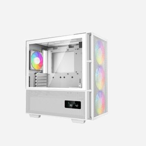 DeepCool CH560 DIGITAL WH : Boîtier PC Midi Tower Blanc, Acier/Verre trempé, ATX/EATX/mATX/Mini-ITX, 3x140mm avant, 1x120mm arrière, USB 3.2, compatible radiateurs 360mm/280mm/240mm/140mm/120mm - Miniature 2