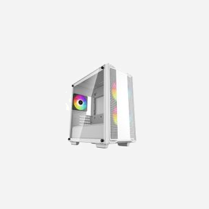 DeepCool CC360 WH ARGB Mini Tower Blanc - Boîtier PC Micro ATX/Mini-ITX, 2x120mm Avant, 1x120mm Arrière, USB 3.2 Gen 1, Acier/Verre Trempé